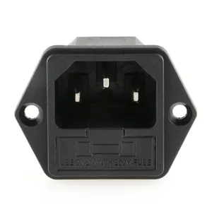 AC power outlet socket 3PIN Panel Mount 10A 250VAC with fuse holder AC-03