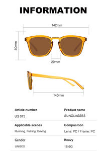 نظارات شمسية ملونة كبيرة الحجم بتصميم عصري جديد للبيع بالجملة ، نظارات شمسية كلاسيكية مستقطبة للخارج بشعار مخصص للصيد - Product Image 2