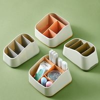 Support de télécommande en bambou à 3 emplacements avec boîte de rangement de bureau à double niveau, organisateur de télévision et de téléphone et support domestique