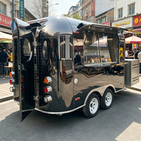 Camion de restauration mobile pour hamburgers, salades et snacks, remorque alimentaire pratique à vendre