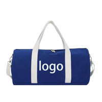 Sac de voyage en toile personnalisé avec logo personnalisé, grande capacité, cylindre, sac de week-end tendance avec fermeture éclair