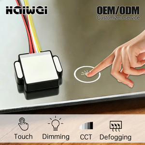 מפסקי תאורה חכמים <span class=keywords><strong>12V</strong></span> 3A LED עם חיישן מגע, מתגי חיישן מגע חכמים CCT לתאורת מראה איפור בחדר אמבטיה, מתגי חיישן מגע. - Product Image 1