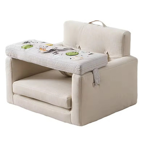Chaise de sol multifonction pour bébé, grande taille carrée, avec accoudoirs, tissu doux, mousse haute élasticité, pour enfants de 1 à 2 ans, activité pour tout-petits - Product Image 5