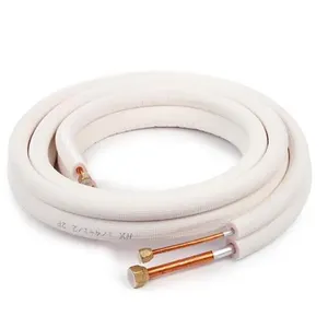 Pu Song Wholesale 1\/4\" 3\/8\" Split AC Unit White PE Insulation Copper Piping Installation Kit