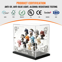 Vente en gros de boîtes de présentation en acrylique personnalisées à 3 niveaux pour figurines, vêtements, boîtes mystères et collections de jouets