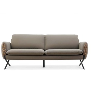 Confortable doux de style country américain meubles de bureau <span class=keywords><strong>2</strong></span> places <span class=keywords><strong>chesterfield</strong></span> en cuir marron canapé vente - Product Image 2