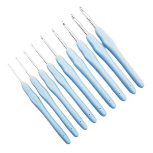 ชุดเข็มโครเชต์ TPR สีฟ้า ขนาด 2.0 มม. ถึง 6.0 มม. ทำจากอะลูมิเนียม สำหรับงานถักไหมพรม DIY ทำมือ - Product Image 5