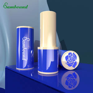 Haute Qualité 3ml Cosmétiques En Alliage De Zinc Rouge À Lèvres Tube Personnalisé Métallique Violet Carré ABS Boîtier En Plastique En Gros - Product Image 1