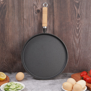 Round Frying <b>Pan</b> 30Cm Durable <b>Nonstick</b> Cookware For Grilling Stir Frying Pizza Teppanyaki Steak Induction Compatible - Product Image 2