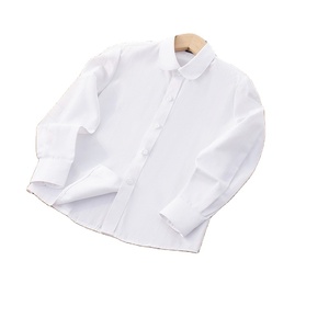 Chemise à manches longues à col Peter Pan pour filles, uniforme scolaire primaire, collège, <span class=keywords><strong>lycée</strong></span>, hauts pour enfants - Product Image 6