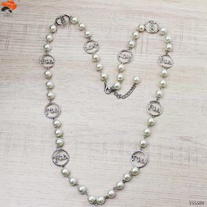 감마 파이 델타 그리스 여학생 클럽 클럽 맞춤 수제 유리 진주 목걸이 다이아몬드 합금 보석 - Product Image 2