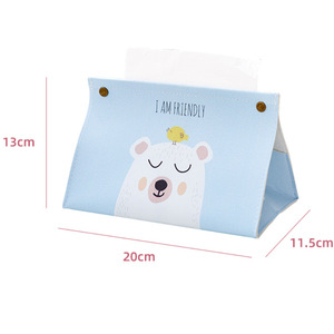 Boîtes à mouchoirs en cuir PU transfrontalières avec motifs imprimables, idéales pour la maison (salons et salles de bain). - Product Image 5