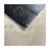 Tissu en fausse fourrure de lapin collé en daim teint par cravate en polyester peluche de couleur douce