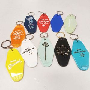 Wholesale <b>Cheap</b> Colorful Plastic Custom Printing Hotel Keychain Blank Keytag Promotional Keychains & Carabiners Hotels Motels - Product Image 6