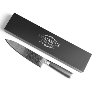 Juego de 5 Cuchillos de Chef de Acero Inoxidable de 8 Pulgadas de Alta Calidad con Mango de Madera, Diseño Moderno Ambidiestro, Acabado Ecológico de Alto Brillo - Product Image 5
