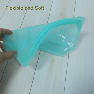 Sac de conservation alimentaire en silicone de qualité alimentaire Refine Factory 1000 ml, réutilisable, étanche, écologique, flexible, compatible lave-vaisselle, pochette compressible - Product Image 3