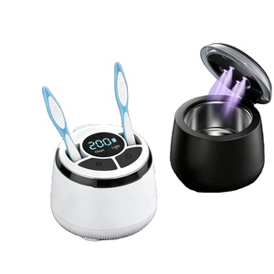 200mL Ultrasonic UV <b>Cleaner</b> for <b>Dentures</b> and Dental Retainers 48Khz 360 Degree Automatic Deep Cleaning Power Source - Product Image 1