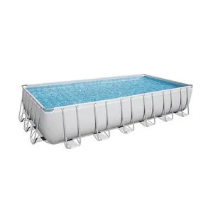 Rechteckiges oberirdisches Pool-Set | Enthält 2200gal Sandfilter pumpe, Leiter, Pool abdeckung und Spender