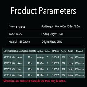 Vente en gros <span class=keywords><strong>Canne</strong></span> à pêche télescopique réglable en longueur <span class=keywords><strong>Canne</strong></span> à pêche en carbone - Product Image 4
