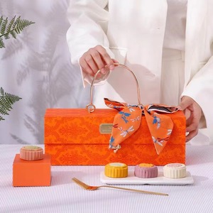 Vente en gros de mini valise en carton rigide décorative de luxe verte rouge <span class=keywords><strong>orange</strong></span> avec poignée en métal Coffrets cadeaux chocolat en relief - Product Image 5