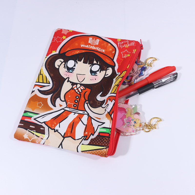 Vigreat No MOQ пользовательский аниме Печатный 100% хлопок Брезентовая сумка оптовая продажа сумки для карандашей