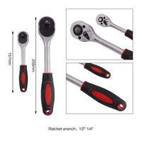Kit d'outils en acier DNT DN-E1204 de 215 pièces avec coffret rigide, jeu de douilles et clés, construction durable, garantie de 12 mois
