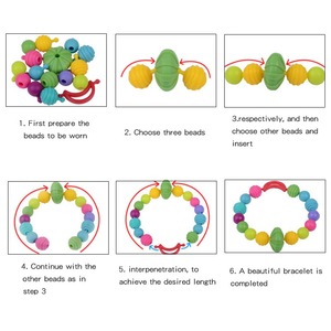 Venta al por Mayor, Nuevo Estilo, Cuentas de Plástico Coloridas para Joyería Infantil, Letras del Alfabeto Populares, Kit de Fabricación de Pulseras DIY, Juguete - Product Image 5