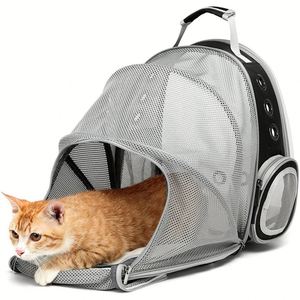 Sac à dos respirant pour chat et chien avec logo couleur personnalisé, sac de transport transparent pour animaux de compagnie en forme de capsule spatiale d'astronaute - Product Image 2