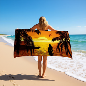 ผ้าเช็ดตัวชายหาด HDJ ขนาด 70x140 ซม. ลายต้นปาล์ม รูปทรงสี่เหลี่ยมผืนผ้า เป็นมิตรกับสิ่งแวดล้อม สำหรับใช้ในช่วงฤดูร้อน - Product Image 2