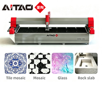Routeur CNC à jet d'eau 5 axes Aitao 4020, machine de découpe 1500 mm avec moteur, haute précision pour la découpe de marbre, de céramique et de matériaux aquatiques