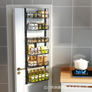 Étagère de rangement sur porte Najie à 6 niveaux en acier carbone, organisateur mural multi-couches pour chambre à coucher et dortoir, type crochet - Product Image 4