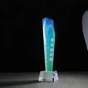 Customized Creative Crystal Glass Trophy Souvenir Crystal Gift Wholesale Crystal Award Trophy