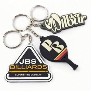 OEM Custom 2D Design Letter Shape Silicone PVC Keychain UV/Offset Printing Rubber Logo <b>Key</b> <b>Chain</b> - Product Image 4