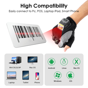 Nhà Sản Xuất Không Dây Bluetooth Laser Wearable Tay Cổ Tay Gắn Máy Quét Mã Vạch Với Ngón Tay Kích Hoạt Glove MS02 - Product Image 4