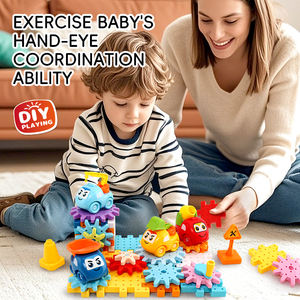 Bloque de construcción de engranajes de ingeniería diy para niños, bloque de engranajes de educación científica, juego de paraíso ensamblado - Product Image 3