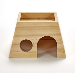 Maison de hamster en bois naturel personnalisé fabriqué à la main pour petits animaux refuge cage à mâcher jouet chinchilla rat souris gerbille - Product Image 4