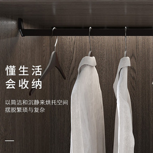 Clothing Organizer Stainless Steel Wall Mounted Single Tier <b>Wardrobe</b> Use - Product Image 1