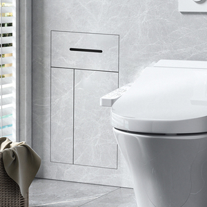 صندوق مناديل حديث متعدد الوظائف مع حامل فرشاة مرحاض غير مرئي مخفي بواسطة بلاط الحمام - Product Image 2