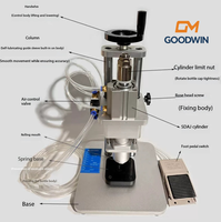 Machine de scellage semi-automatique de bureau pour flacons, ampoules et bouteilles de liquide oral en verre, avec capuchons en aluminium et plastique à sertir, modèle 2026