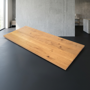 Plateau de table en bois massif chêne clair avec effet planche, qualité supérieure - Product Image 3