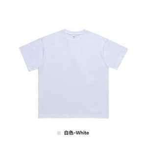 เสื้อยืดแขนสั้นผ้าฝ้ายสีพื้นสไตล์วินเทจอเมริกันโอลด์มันนี ทรงหนา ซักลายเกล็ดหิมะ  สำหรับผู้ชายและผู้หญิง - Product Image 1