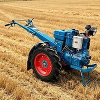 Nouveau tracteur à chenilles diesel 15HP DLH1100 |   Tracteur agricole à transmission 2 roues motrices avec pneus 6.00-16 et roues en fer pour utilisation sur rizières et terres sèches