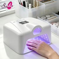 Nouvelle lampe UV LED pour ongles à double zone, double affichage, 4 réglages de minuterie, 71+7 LED, séchage rapide, double couche
