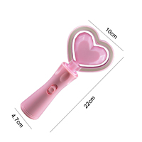 Bâton lumineux LED rose portable de 8,6 pouces en forme de cœur néon clignotant, idéal pour concerts, événements, Saint-Valentin, jouet de fête, conforme ASTM F963