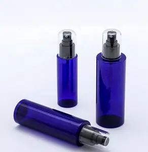 Ticaret güvencesi! Kozmetik ambalaj şişe 250ml PET plastik mavi Toner sprey şişeleri