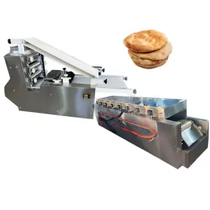 Fully Automatic Arabic Pita Bread Maker Bread Making Machine With Arabic Bread Tunnel Oven