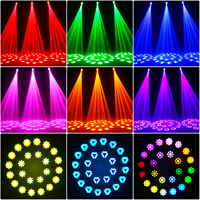 Projecteur LED Beam Mobile 300W 19 Gobos avec Contrôle DMX, Stroboscope 0-30Hz, Axes X 540° et Y 270° pour Clubs, Fêtes, DJ et Éclairage Scénique
