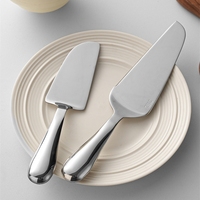 Ensemble de spatules à gâteau et de cuillères à tarte en acier inoxydable de qualité alimentaire, 10 pouces, avec manche épais, pour mariage de luxe, passe au lave-vaisselle