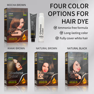 Crema Colorante Permanente per Capelli a Base di Erbe, Grado Cosmetico, Copre i Capelli Grigi e Bianchi, Colore Vibrante a Lunga Durata, Formula Nutriente - Product Image 1