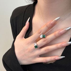 Dylam Fine <b>Top</b> Jewelry Sterling <b>Silver</b> Rhodium Plated Rectangle Pear Shape Double Stone 5A Zirconia Wedding Engagement Band Ring - Product Image 2